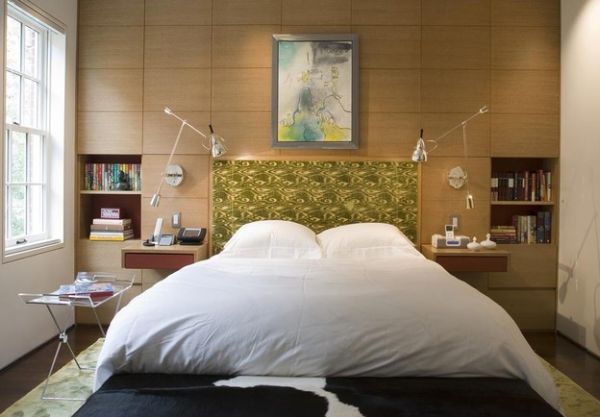 Modern View in gallery Simple sconce make reading in the bed a comfortable delight bedroom sconce lighting