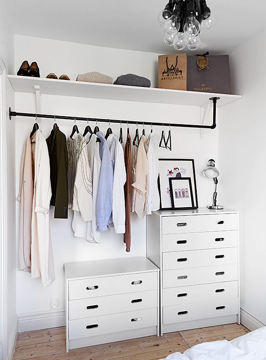 Best 9 Ways to Store Clothes Without a Closet. Clothing StorageClothing RacksOpen  ... open wardrobe storage