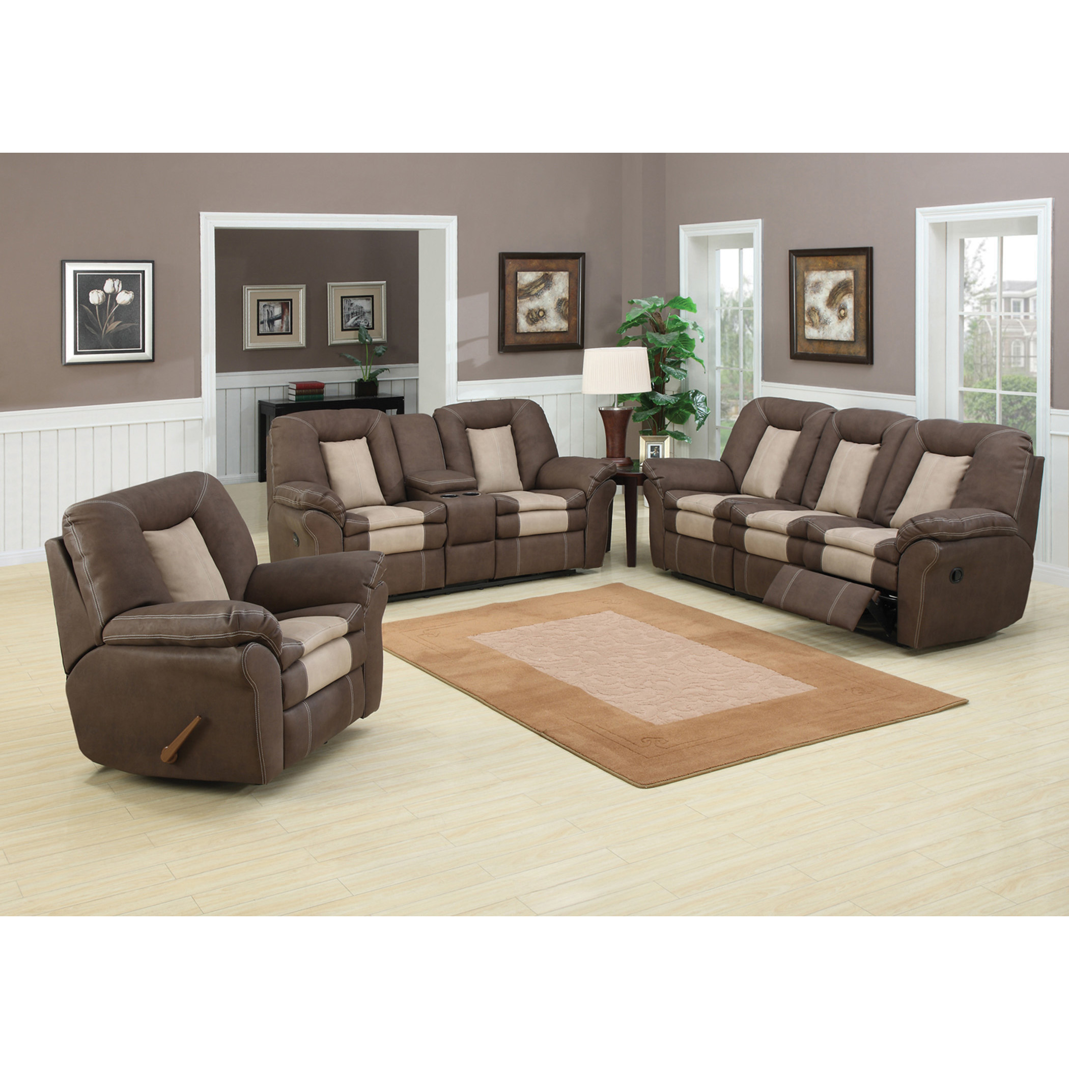 Best AC Pacific Carson Plush Living Room Dual Reclining Sofa dual reclining loveseat