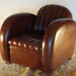 Best art deco armchair brown leather art deco furniture style
