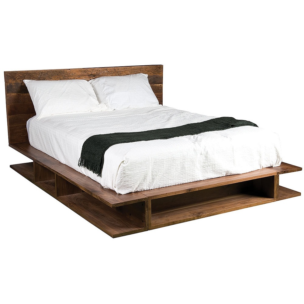 Best Bina Bonnie King Bed- Rustic Reclaimed Wood Platform Bed Frame wood platform bed frame queen