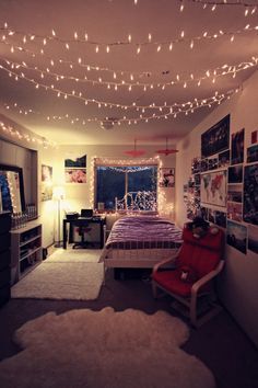 Best cool room ideas for teens girls with lights and pictures - Google Search teenage bedroom lighting ideas