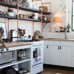 Best copper and wood open shelves are great additions to standard IKEA kitchen kitchen open shelving ideas