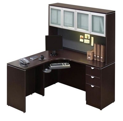 Best Corner Office Desk With Hutch Small corner office desk with hutch