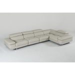 Best Divani Casa Kerria Modern Light Grey Eco-Leather Sectional Sofa modern leather sectional sofa