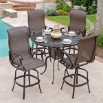 Best elegant patio swivel chairs bar height patio set with swivel chairs