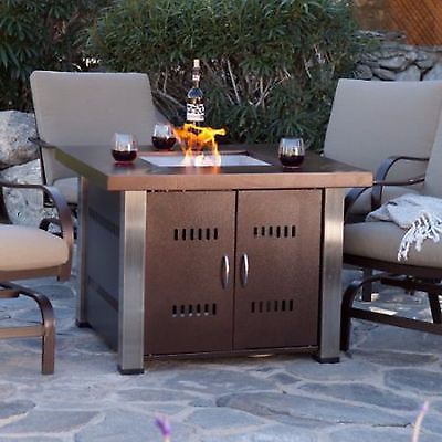 Best Fire Pit Table Top Square Bronze Patio Heater Propane Fireplace Outdoor  Backyard propane patio fireplace