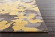 Best Jaipur Blue Orchid Hand-Tufted Floral Pattern Wool Yellow / Gray Area Rug yellow grey area rug