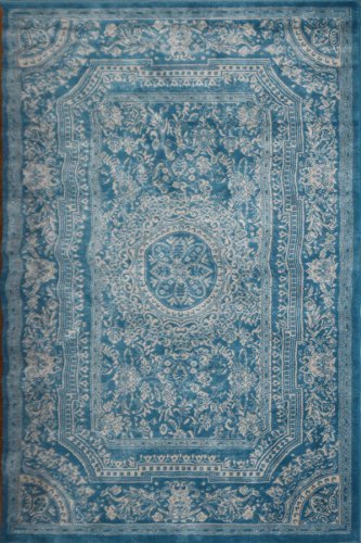 Best New City Light Blue Traditional French Floral Wool Persian Area Rugs 5u00272 x blue persian rug