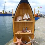 Best Pair of Row Boat Bookcases 60cms and 90cms boat shaped bookcase