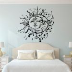 Best Sun Moon Stars Wall Decals For Bedroom- Sun and Moon Wall Decal Ethnic bedroom wall art stickers