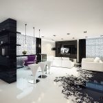 Best View in gallery black and white bedrooms with a splash of color