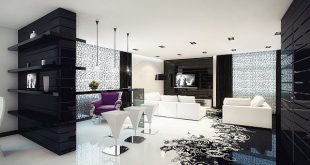 Best View in gallery black and white bedrooms with a splash of color
