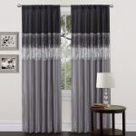 Beautiful Lush Decor Black/Grey Faux Silk 84-inch Night Sky Curtain Panel by Lush black and silver curtains