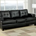 Stylish Diamond Black Leather Sofa Bed black leather sofa bed