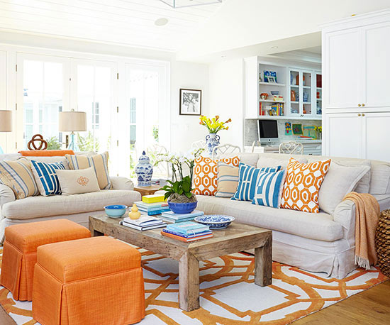 Design your living room color scheme with an attractive and eye catching patterns
