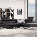 Chic 1166A Modern Black Fabric Sectional Sofa modern fabric sectional sofa