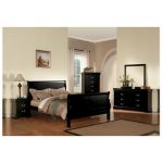 Chic Acme Furniture Louis Philippe III Black 4-Piece Bedroom Set black bedroom sets queen