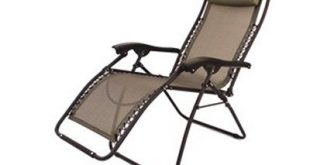 Chic Amazon.com : Folding Camping XL Recliner Chair Beige RV Patio Chair (Heavy reclining patio chair