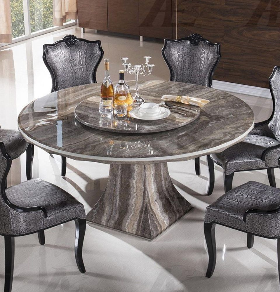 Chic American Eagle DT-H36 Black Marble Top Round Dining Table marble round dining table