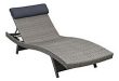 Chic Cavalier Gray Synthetic Wicker Patio Lounge Chair with Gray Cushion (2 pcs.) patio lounge chairs