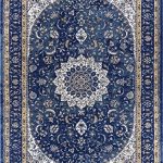 Chic Djemila Medallion Blue Vintage Persian Floral Oriental Area Rug 5 x 7 blue persian rug