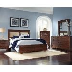 Chic ... Espresso Brown Contemporary 6 Piece Queen Upholstered Bedroom Set - bedroom furniture sets