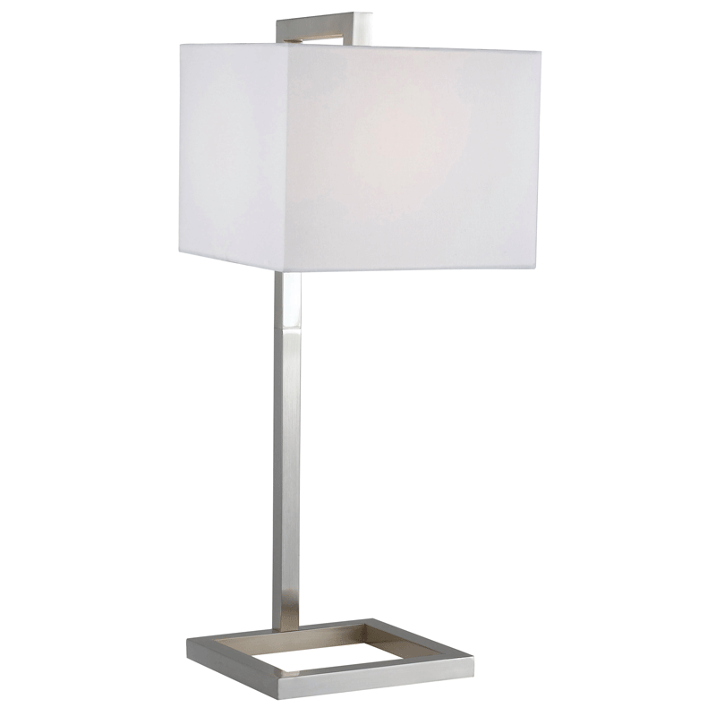 Chic Falkirk Brushed Steel Modern Table Lamp modern nightstand lamps