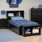 Chic Full size Platform Storage Bed with Bookcase Headboard - See full storage bed with bookcase headboard