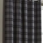 Chic Grey tartan wallpaper adding a Scottish theme, I think this is my grey tartan curtains