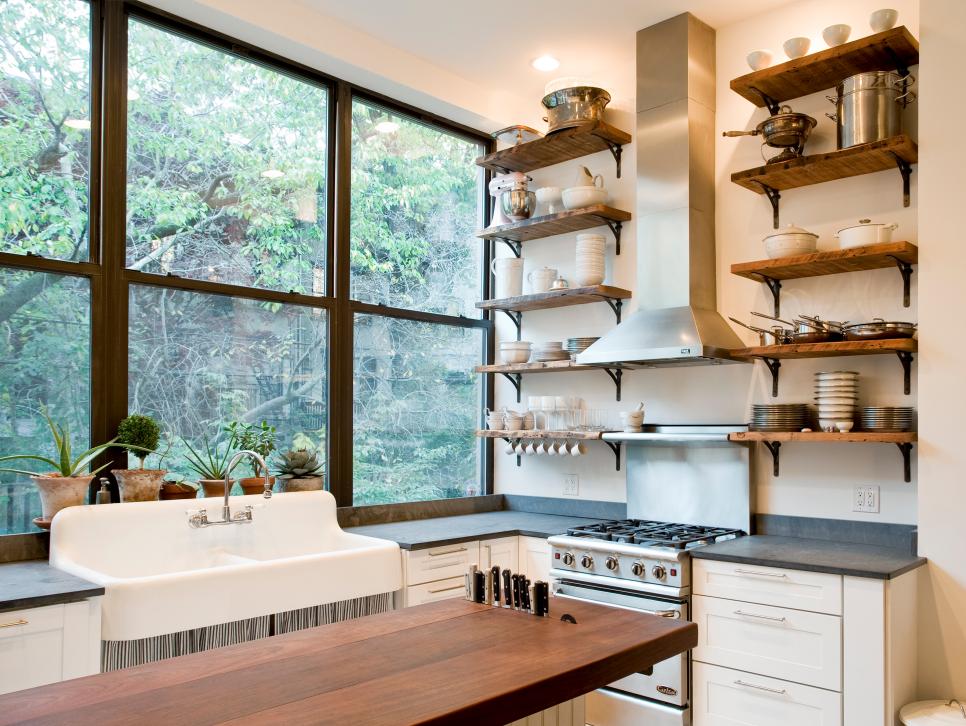 Exotic and interesting kitchen shelving ideas