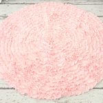 Chic ... Light Pink Round Ruffle Rug ... light pink rug