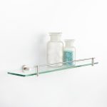 Chic Marlton Tempered Glass Shelf glass shelving for bathroom