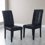 Chic Martha Bonded Leather Parsons Dining Chair - Set of 2 - Dining parsons dining chairs