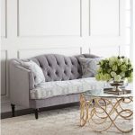 Chic Raylen Tufted Sofa, Grey/Gray gray tufted sofa