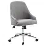 Chic Retro Office Chair in Fabric with Nailhead Trim , 8803059 contemporary office chairs
