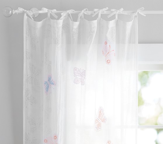 Chic Roll Over Image to Zoom sheer butterfly curtains