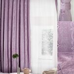 Chic Romantic Lilac Polyester Blackout Curtain For Living Room lilac blackout curtains