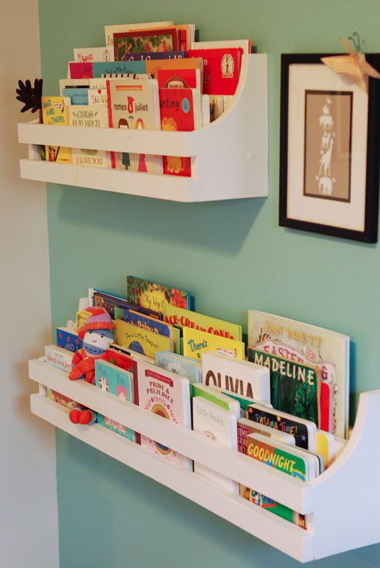 Chic Roryu0027s bookshelves. Inspired by Pottery Barn Kids. wall bookshelves for kids