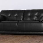 Chic Sienna Black 3 Seater Leather Sofa 3 seater leather sofa