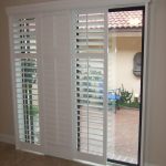 Chic Sliding Shutters modernize your sliding glass patio door and are a great patio door blinds