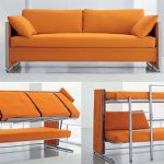 Compact bonbon convertible sofa bunk-bed dorm room furniture