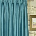 Compact Extra Wide Swan Gray and Blue Solid Double Pinch Pleat Curtains 100 extra wide pinch pleat drapes