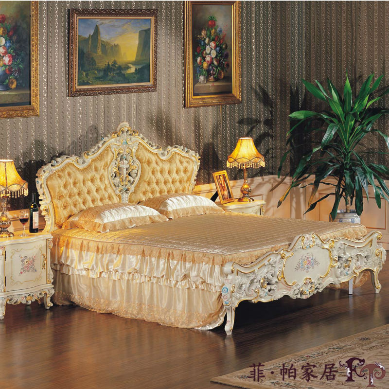 Compact French Provincial bedroom furniture -Rococo style home furniture rococo bedroom furniture