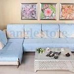 Compact Home Furniture Protector Cover Quilted Embroidery Sectional Sofa Couch  Slipcover sectional sofa covers