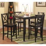 Compact Worthington 5 Piece Counter Height Dining Set tall dining room table and chairs