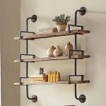 Compact wrought iron wall mounted shelves - Google Search wall mounted shelving