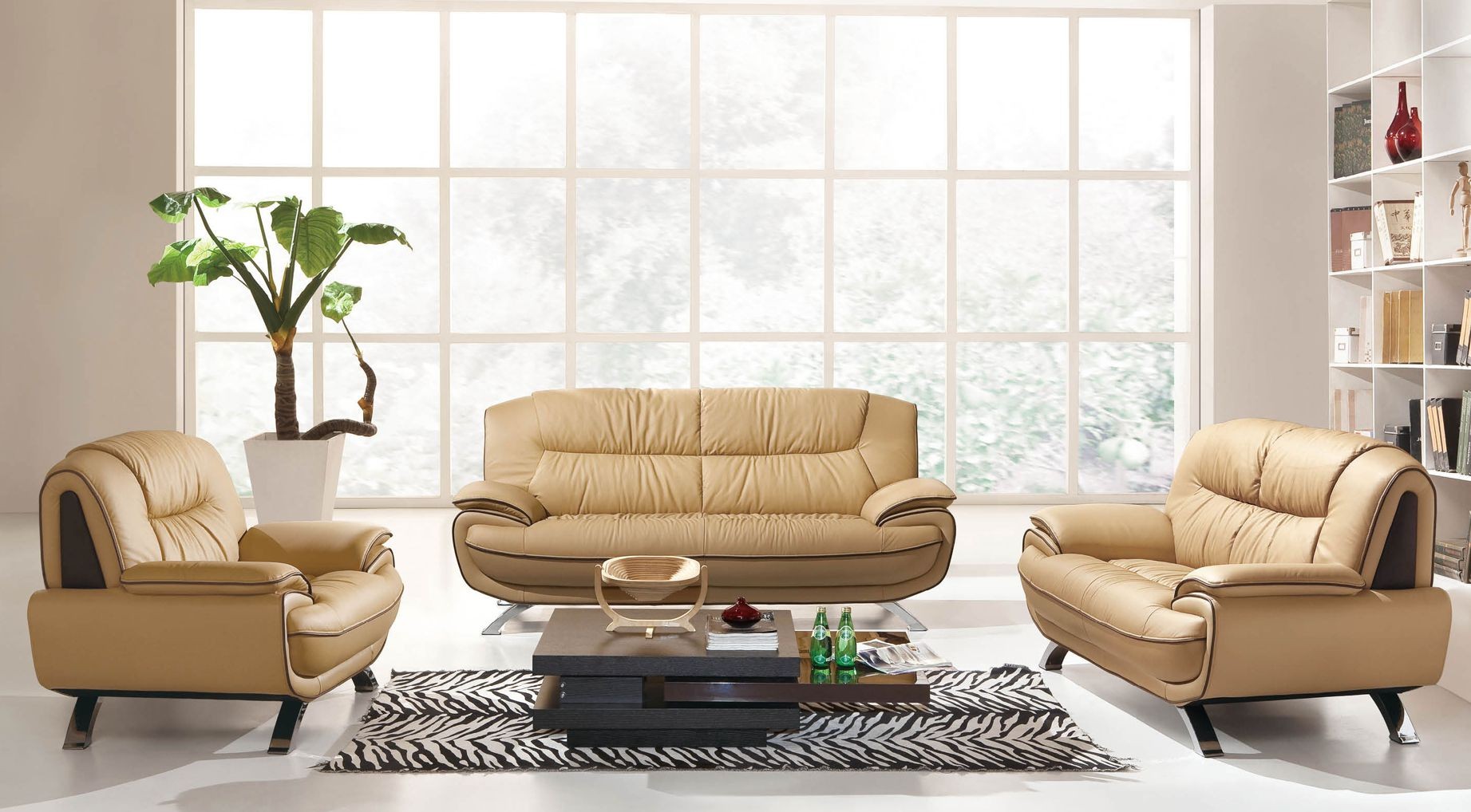 Contemporary 405 Leather Sofa Set modern sofa sets