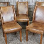 Contemporary aged leather vintage style dining chairs vintage leather dining chairs