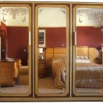 Contemporary Art Deco Epstein triple mirror wardrobe triple mirrored wardrobe